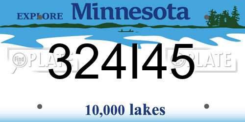 324I45 Minnesota License Plate