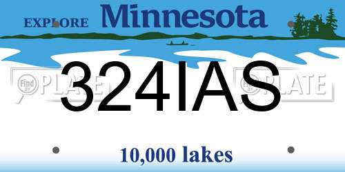 324IAS Minnesota License Plate
