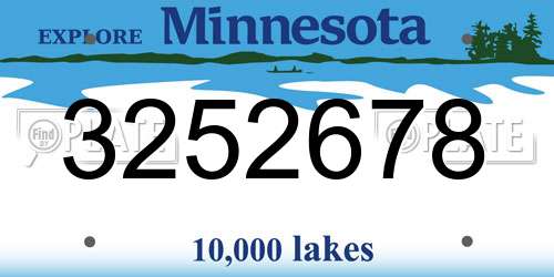 3252678 Minnesota License Plate