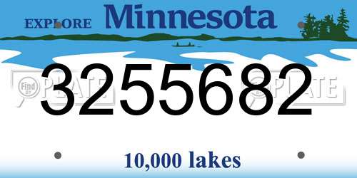 3255682 Minnesota License Plate
