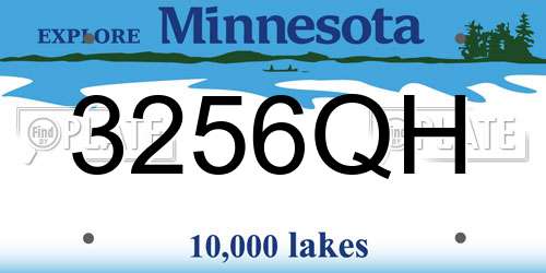 3256QH Minnesota License Plate
