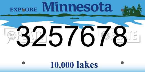 3257678 Minnesota License Plate