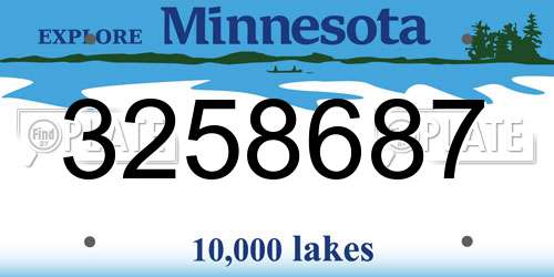 3258687 Minnesota License Plate