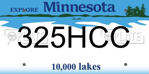 325HCC Minnesota License Plate