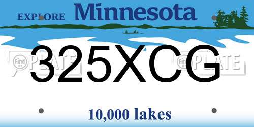 325XCG Minnesota License Plate