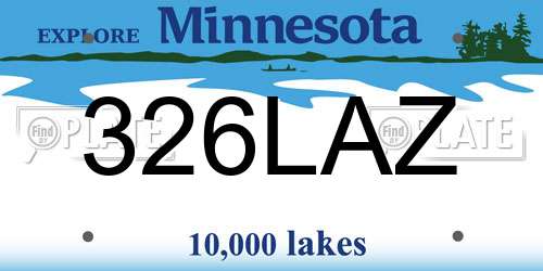326LAZ Minnesota License Plate