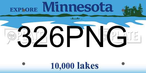 326PNG Minnesota License Plate