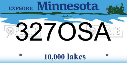 327OSA Minnesota License Plate