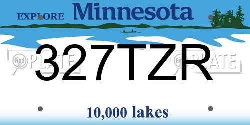 327TZR Minnesota License Plate