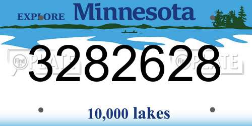 3282628 Minnesota License Plate
