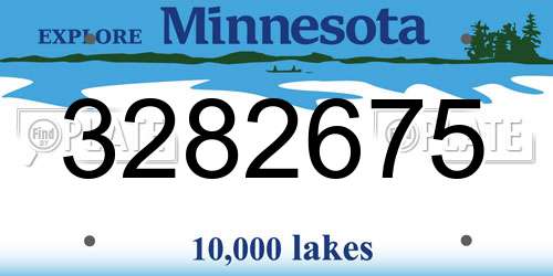 3282675 Minnesota License Plate