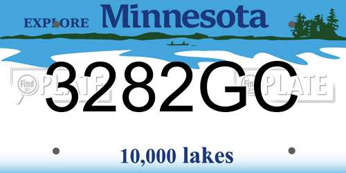 3282GC Minnesota License Plate