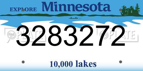 3283272 Minnesota License Plate