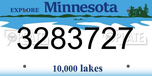 3283727 Minnesota License Plate