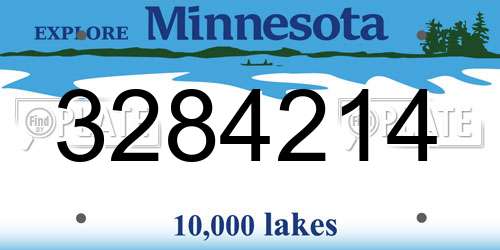 3284214 Minnesota License Plate