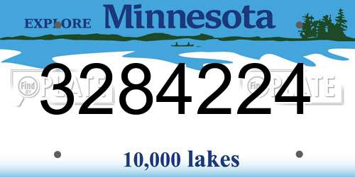 3284224 Minnesota License Plate