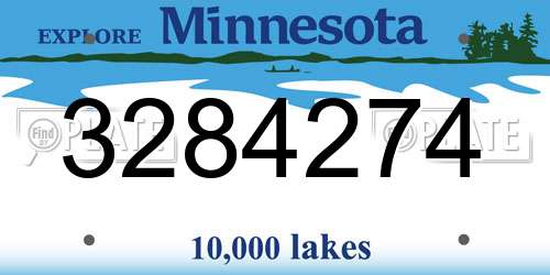 3284274 Minnesota License Plate