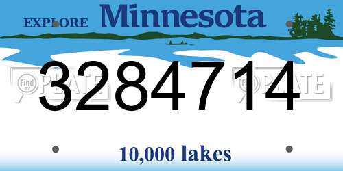 3284714 Minnesota License Plate