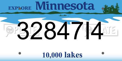 32847I4 Minnesota License Plate