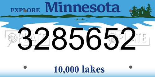 3285652 Minnesota License Plate