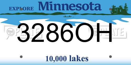 3286OH Minnesota License Plate