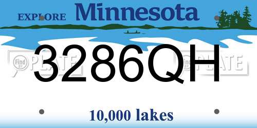 3286QH Minnesota License Plate
