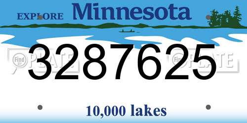 3287625 Minnesota License Plate