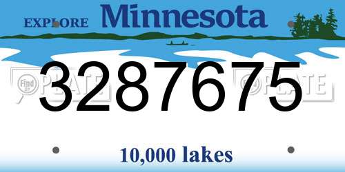 3287675 Minnesota License Plate