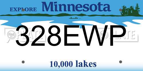 328EWP Minnesota License Plate