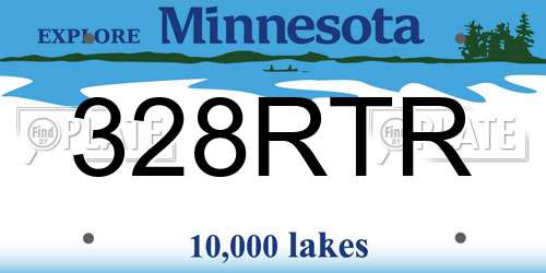 328RTR Minnesota License Plate