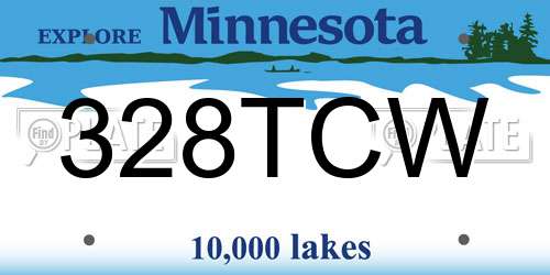 328TCW Minnesota License Plate