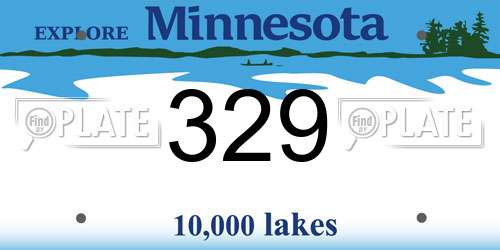 329 Minnesota License Plate