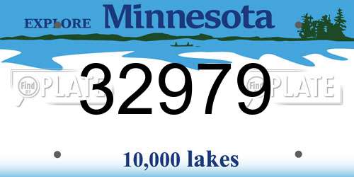 32979 Minnesota License Plate