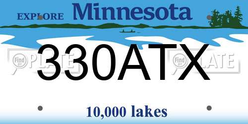 330ATX Minnesota License Plate