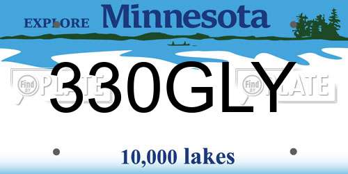 330GLY Minnesota License Plate
