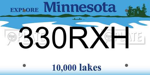 330RXH Minnesota License Plate