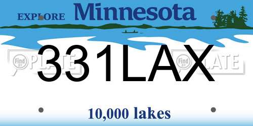 331LAX Minnesota License Plate
