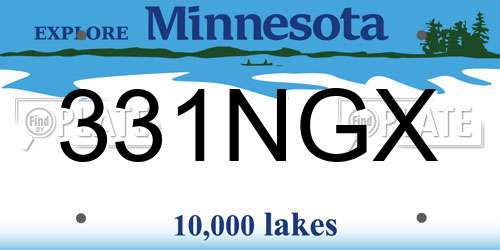 331NGX Minnesota License Plate