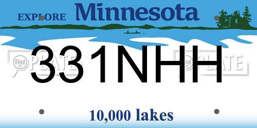 331NHH Minnesota License Plate
