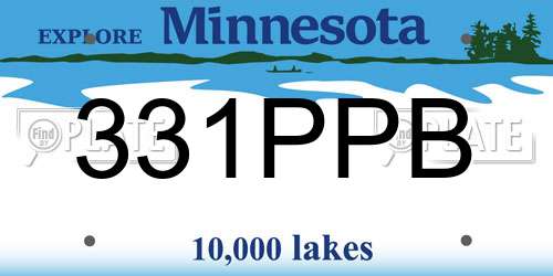 331PPB Minnesota License Plate