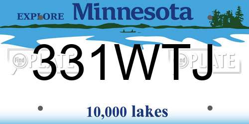 331WTJ Minnesota License Plate