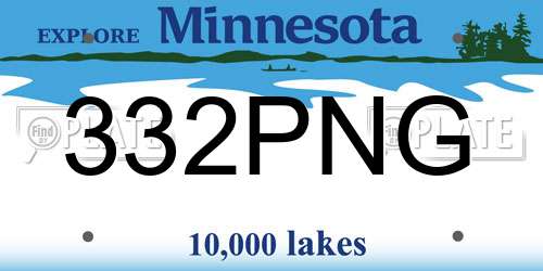 332PNG Minnesota License Plate