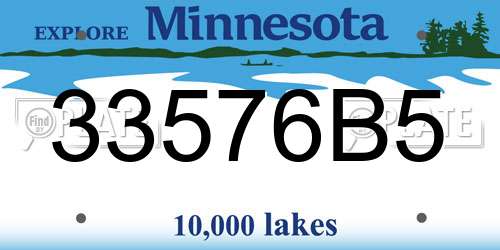 33576B5 Minnesota License Plate