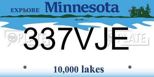 337VJE Minnesota License Plate