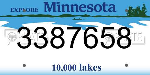 3387658 Minnesota License Plate