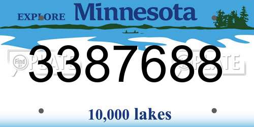 3387688 Minnesota License Plate