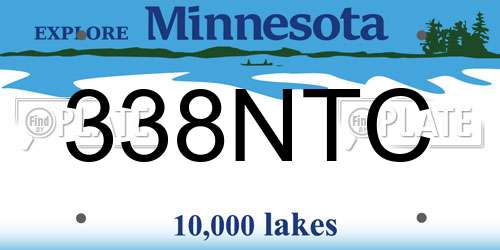 338NTC Minnesota License Plate