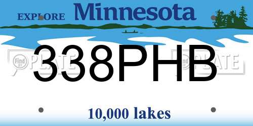 338PHB Minnesota License Plate