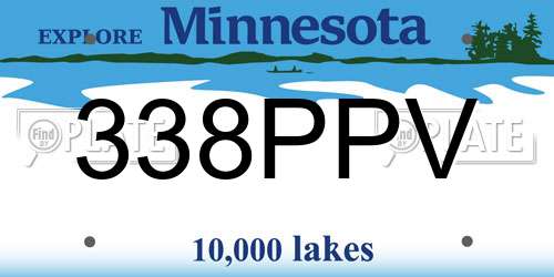 338PPV Minnesota License Plate
