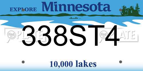 338ST4 Minnesota License Plate